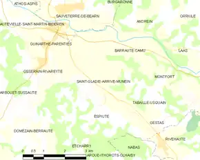 Poziția localității Saint-Gladie-Arrive-Munein