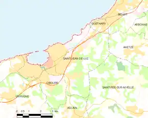 Poziția localității Saint-Jean-de-Luz
