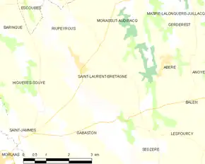 Poziția localității Saint-Laurent-Bretagne