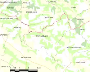 Poziția localității Saint-Médard