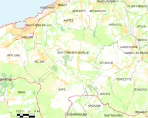 Poziția localității Saint-Pée-sur-Nivelle