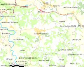 Poziția localității Salies-de-Béarn