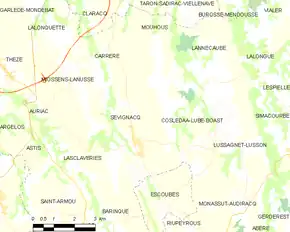 Poziția localității Sévignacq