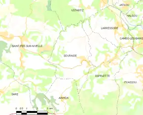 Poziția localității Souraïde