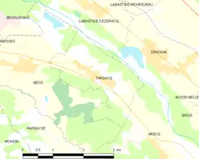 Poziția localității Tarsacq