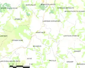 Poziția localității Uhart-Mixe