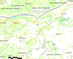 Poziția localității Urt