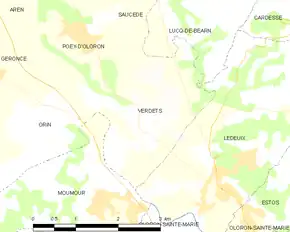 Poziția localității Verdets