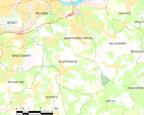 Poziția localității Villefranque