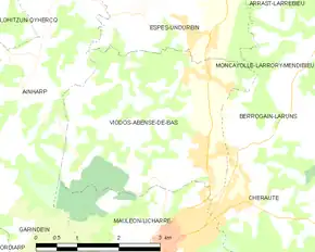 Poziția localității Viodos-Abense-de-Bas