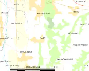 Poziția localității Allier