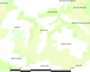 Poziția localității Artigues