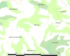 Poziția localității Benqué