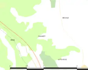 Poziția localității Caharet