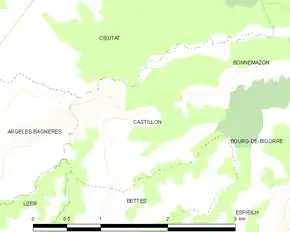 Poziția localității Castillon