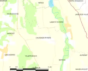 Poziția localității Caussade-Rivière