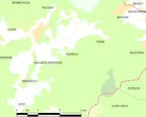 Poziția localității Cazarilh