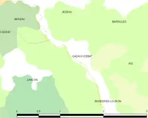 Poziția localității Cazaux-Debat