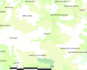 Poziția localității Cheust
