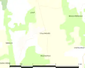Poziția localității Collongues