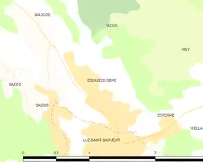 Poziția localității Esquièze-Sère