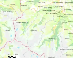 Poziția localității Estaing