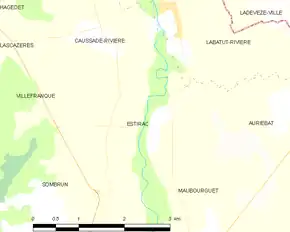 Poziția localității Estirac