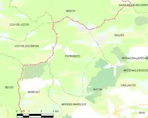 Poziția localității Ferrières