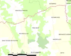 Poziția localității Fréchède