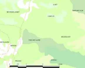 Poziția localității Fréchet-Aure