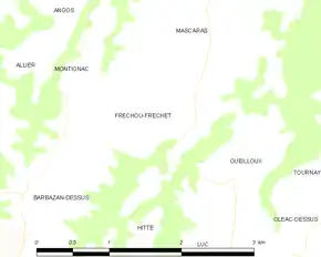 Poziția localității Fréchou-Fréchet