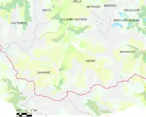 Poziția localității Gèdre