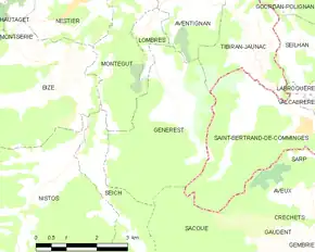 Poziția localității Générest