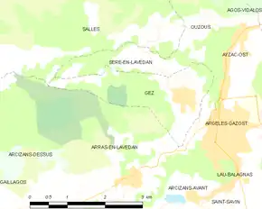 Poziția localității Gez
