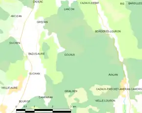 Poziția localității Gouaux
