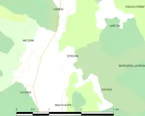 Poziția localității Grézian