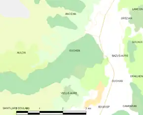 Poziția localității Guchen