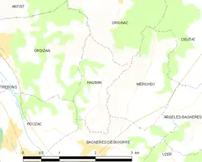 Poziția localității Hauban