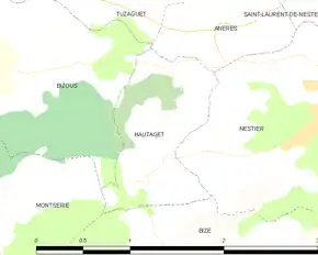 Poziția localității Hautaget