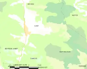 Poziția localității Ilhet