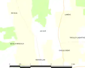 Poziția localității Jacque