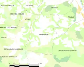 Poziția localității Labassère