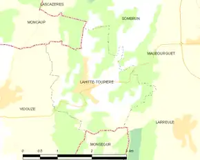 Poziția localității Lahitte-Toupière