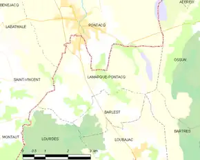Poziția localității Lamarque-Pontacq