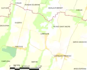 Poziția localității Larroque