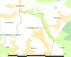 Poziția localității Loures-Barousse
