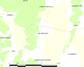 Poziția localității Luby-Betmont