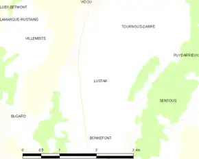 Poziția localității Lustar