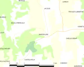 Poziția localității Marseillan