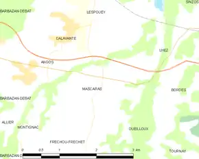 Poziția localității Mascaras